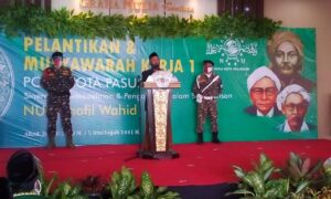 Pelantikan Saat Pandemi, Begini Ketatnya PCNU Kota Pasuruan Atur Protokol Kesehatan