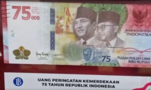 BI Luncurkan Uang Pecahan Rp 75 ribu di Hari Kemerdekaan
