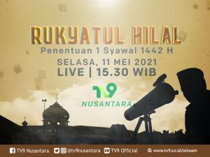 Pastikan Ramadhan 29 atau 30 hari, LFNU Gandeng TV9 Gelar Live Rukyatul Hilal Sore Ini.