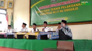 Panitia Konfercab NU Sidoarjo Upayakan Taati Prokes