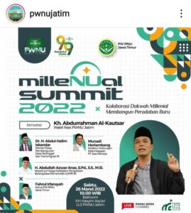Gaet Kaum Muda Milenial, Gus Kautsar Tampil Dakwah MilleNUal Summit 2022