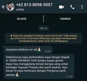 Waspada Catut Nama Bupati Gresik untuk Galang Dana, Prokopim: Masyarakat Harus Jeli