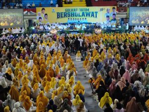 Tutup HUT-58, Golkar Jatim Sebarkan Semangat Bershalawat