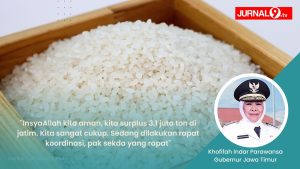 Jelang Nataru, Ketahanan Pangan Beras di Jawa Timur Aman