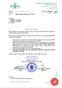 PBNU Tidak Perkenankan PWNU dan PCNU untuk Melakukan Ikhbar Idul Fitri 1444H