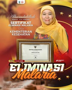 Jatim Berhasil Raih Sertifikat Eliminasi Malaria, Gubernur Khofifah: Wujud Komitmen Bersama Tingkatkan Kualitas Kesehatan Masyarakat