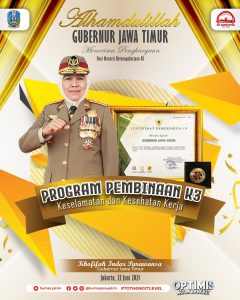 Lima Kali Berturut, Gubernur Jatim Raih Penghargaan Pembina K3 Terbaik Nasional