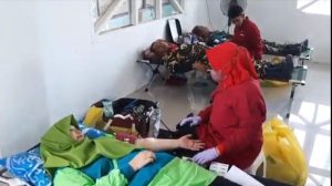 Istiqomah Menebar Kebaikan, Fatayat NU Bangil Gelar Donor Darah dan Senam