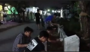 Sambut HUT ke-78 RI, Karang Taruna Sidoarjo Sulap Pagar Kumuh Jadi Cantik
