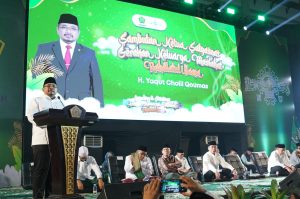 Bersama Ribuan Kader Resmikan GKMNU Jabar, Menag: Membangun Peradaban Dimulai dari Keluarga