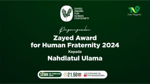 Malam Ini, NU Dianugerahi ‘Human Fraternity Zayed Award 2024’
