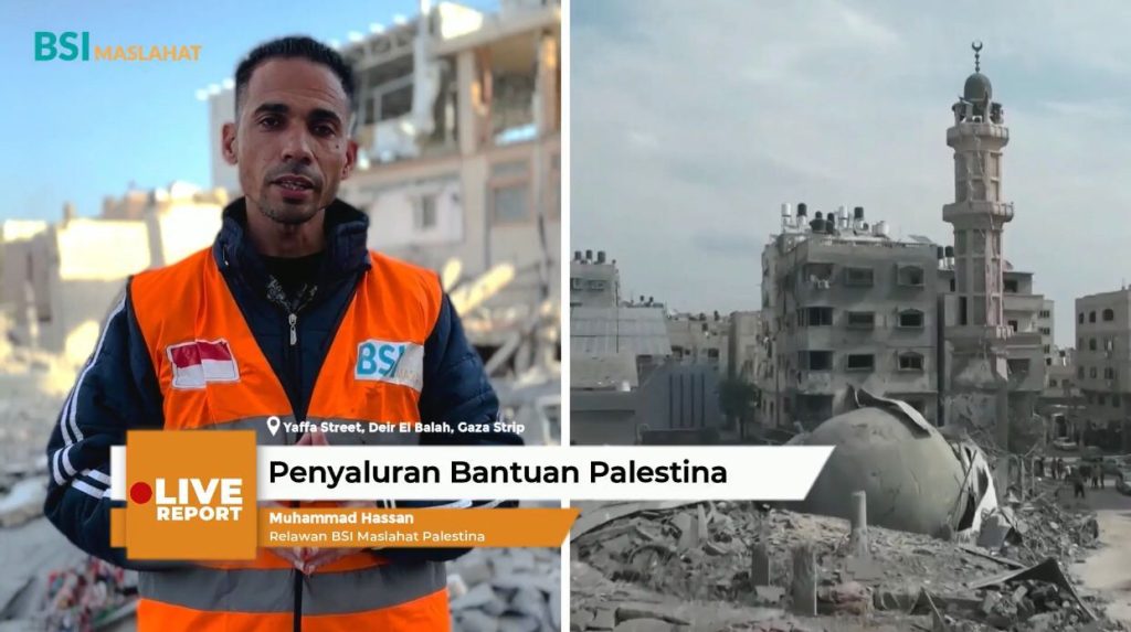 Himpun Donasi Hingga 9 Miliar, BSI Maslahat Gelar Live Streaming Penyaluran Bantuan Palestina