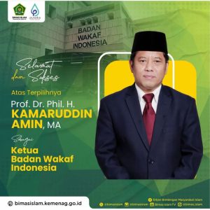 Dirjen Bimas Islam Kamaruddin Amin Terpilih Jadi Ketua Badan Wakaf Indonesia