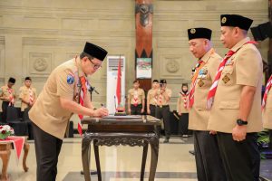 Pj. Gubernur Adhy Lantik MABI dan SAKA 2024-2025, Satuan Strategis Tanggulangi Bencana