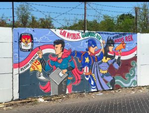 Keren, KPU Surabaya Sosialisasi Pilkada Dengan Lomba Mural
