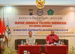 Gelar Rapat Koordinasi, Belasan Awak Media TV Anggota IJTI Sidoarjo Dituntut Tetap Eksis Berikan Berita Akurat di lapangan
