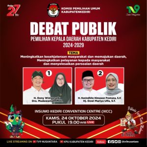 Menakar Calon Bupati Kediri dalam Debat Publik Pertama yang Disiarkan TV9
