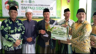 Launching BMTNU Sukodono, PCNU Sidoarjo  Serahkan Hadiah 1 Unit Sepeda Motor