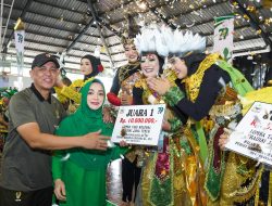 Diikuti 12 Tim se Jatim, Persit Kartika Chandra Kirana Yon Zipur V Menangi Lomba Tari Kolosal Tradisi