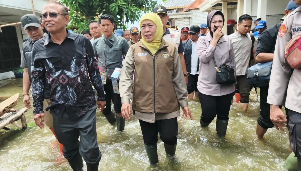 Lamongan Siaga Banjir, Gubernur Khofifah Himbau Warga Waspada