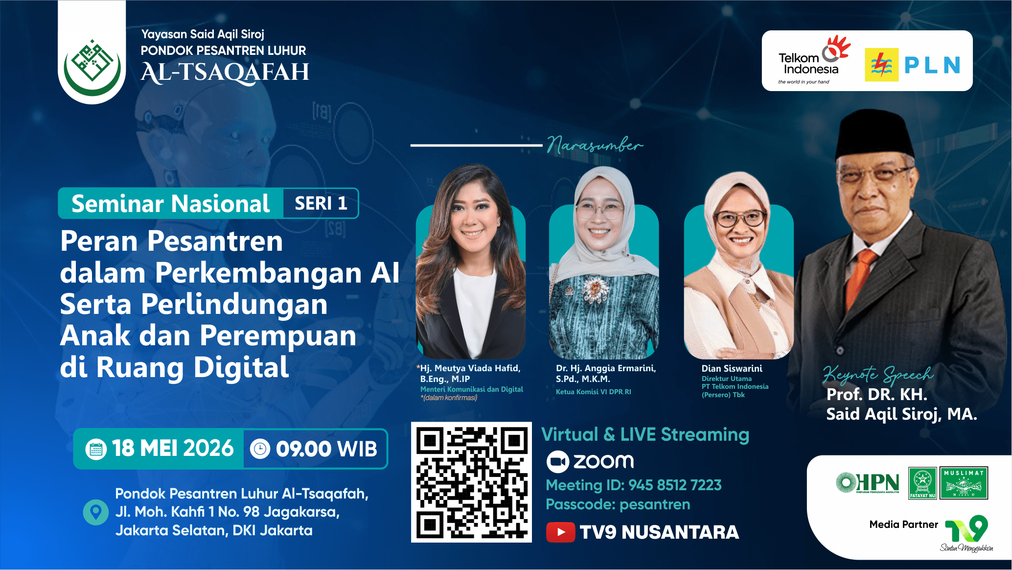 Pesantren Luhur Al-Tsaqafah Gelar Seminar Nasional Bahas Peran AI dan Perlindungan Anak di Ruang Digital