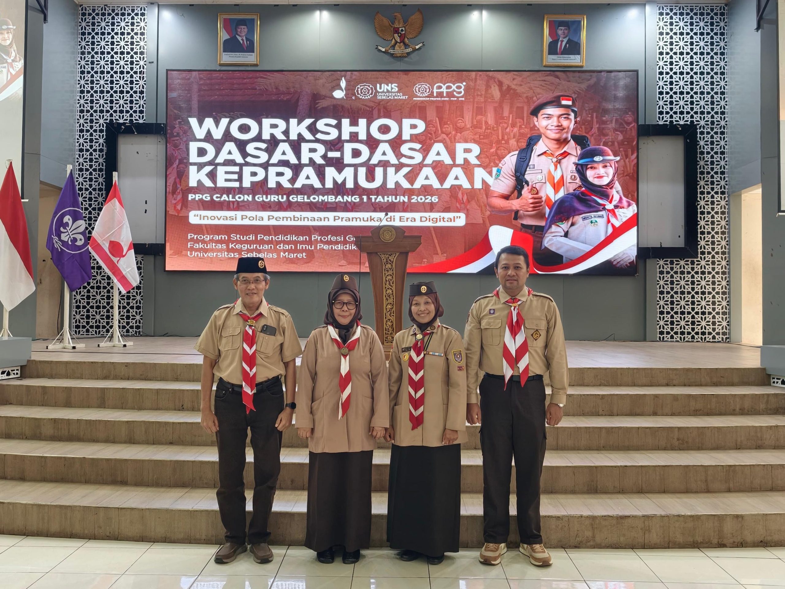 Prodi PPG FKIP UNS Gandeng UKM Pramuka UNS Bekali Calon Guru Kompetensi Kepramukaan di Era Digital
